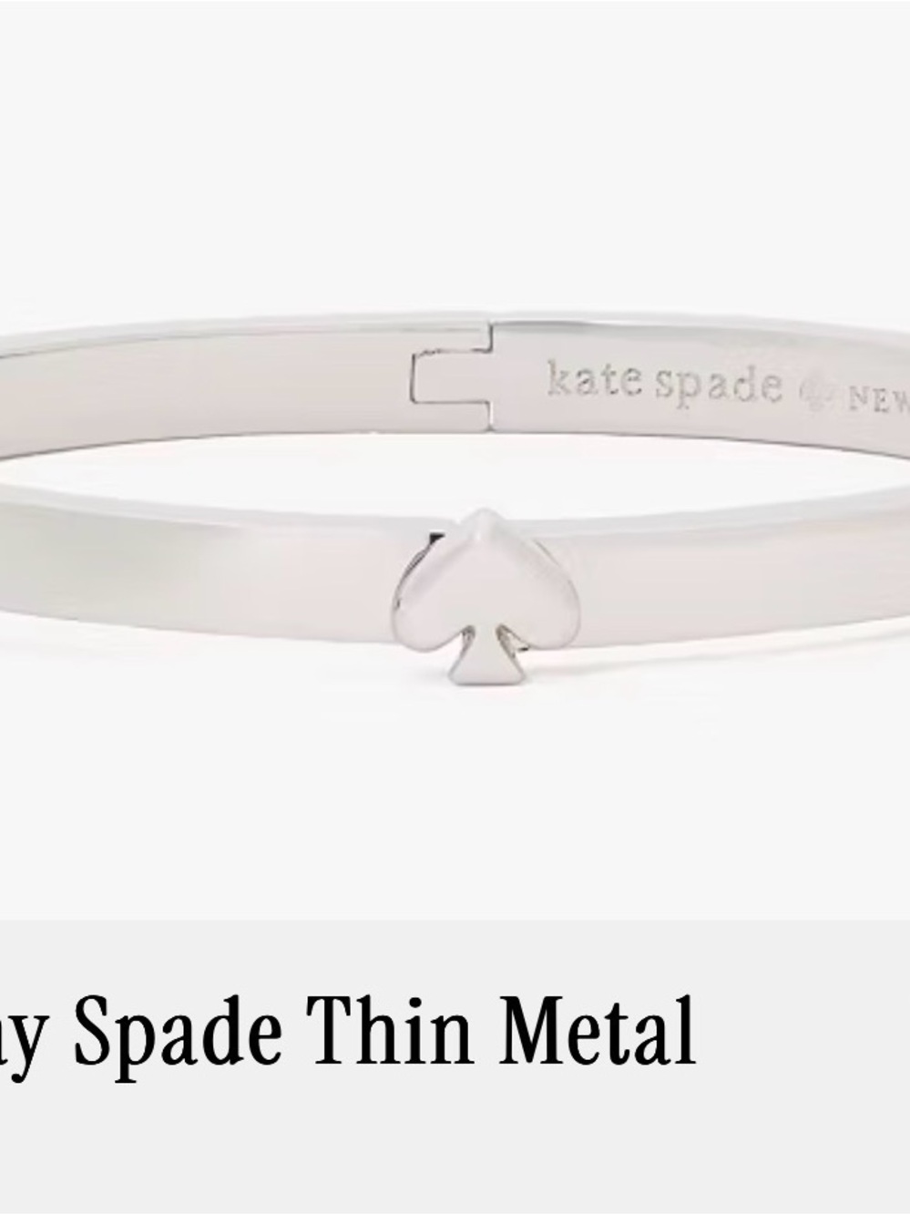 kate spade gold plated hinged bangle bracelet